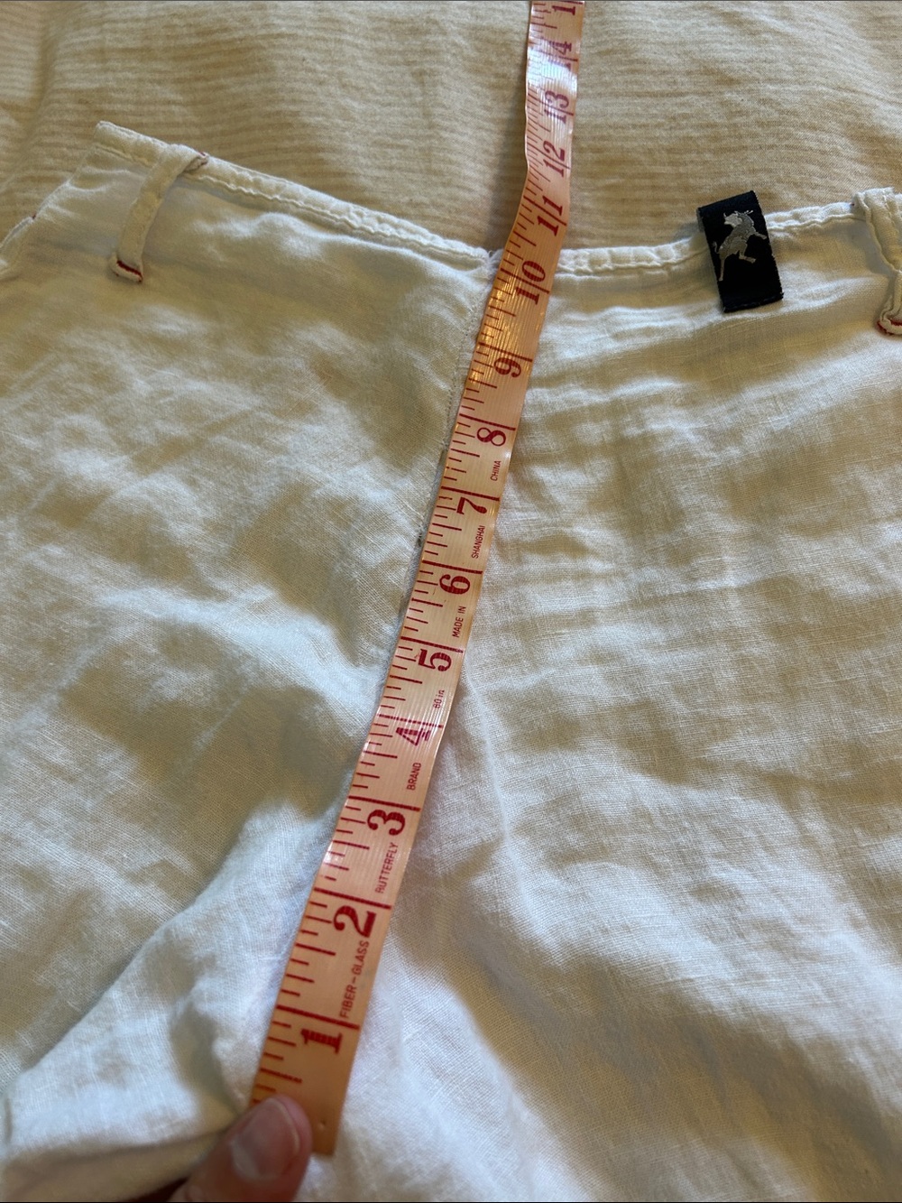 Women's White Linen Wide-Leg Pants - Picture 10 of 13
